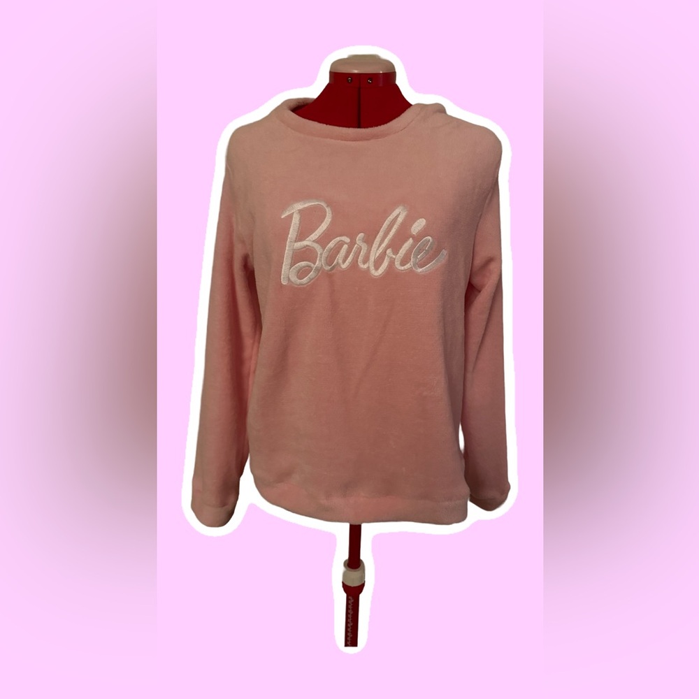 Oh So Barbie Pink Fleece Top M -New
